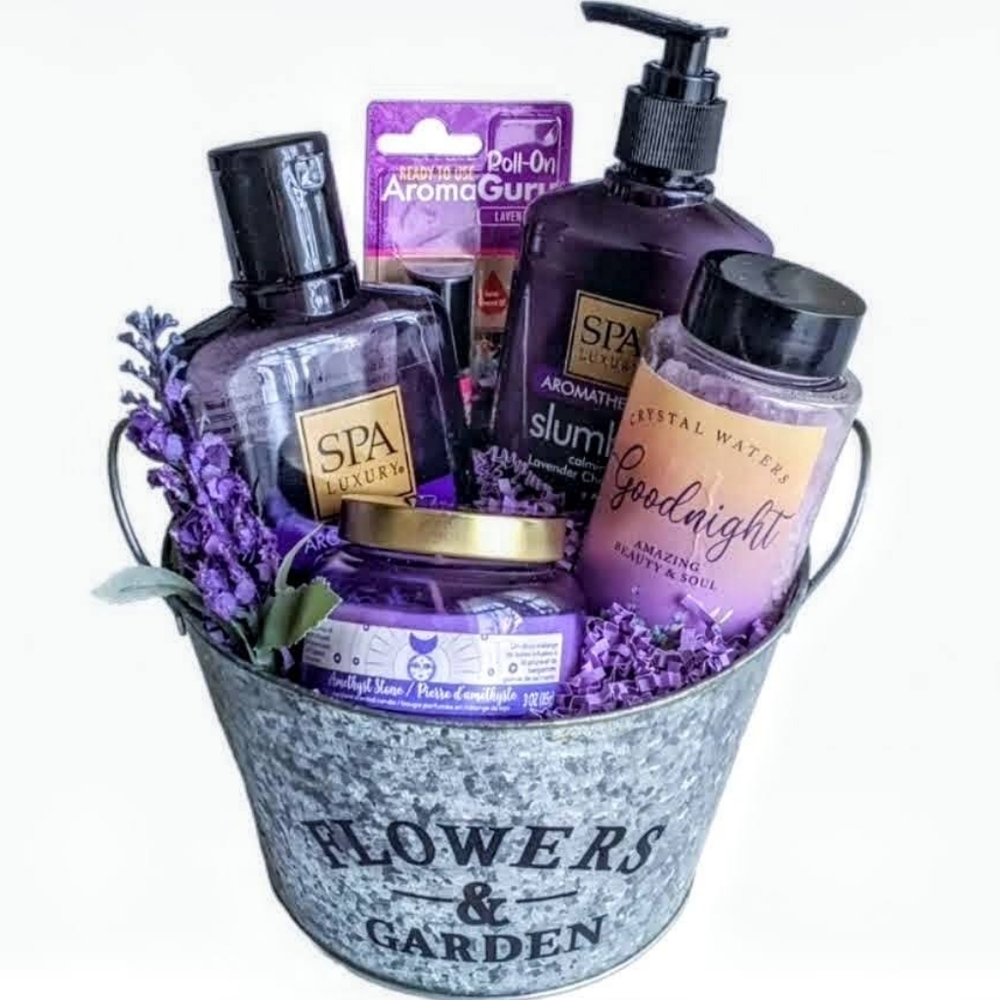 Luxurious Calming Lavender Slumber Gift Basket Relaxation - Picture 15 of 15